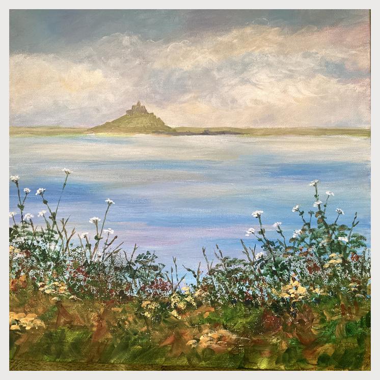 Towards St Michael’s Mt.  12x12 acrylic £165